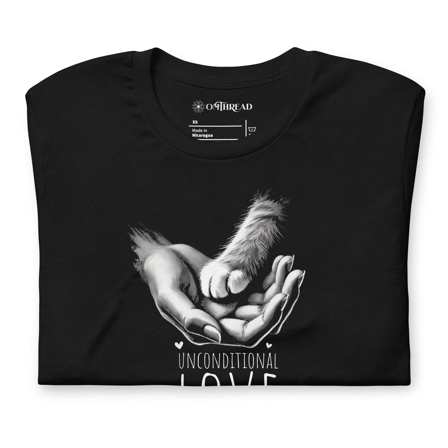 OMTHREAD Unconditional Love Cat T-Shirt | Pet Lover Graphic Tee