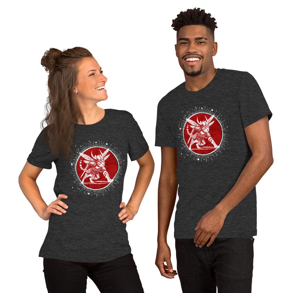 OMTHREAD Viking Warrior Cat T-Shirt | Norse Mythology-Inspired Graphic Tee