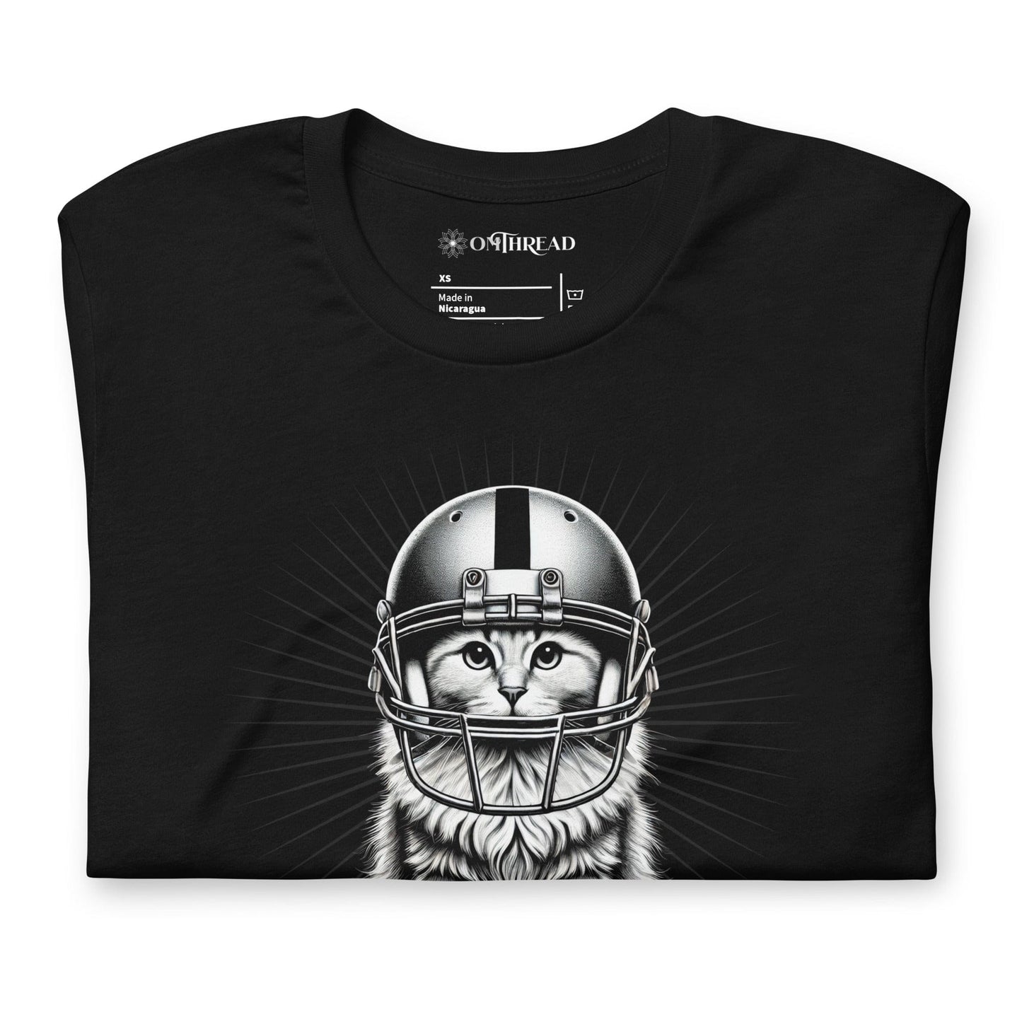 OMTHREAD Wildcat Formation Cat T-Shirt | Funny Football Cat Graphic Tee
