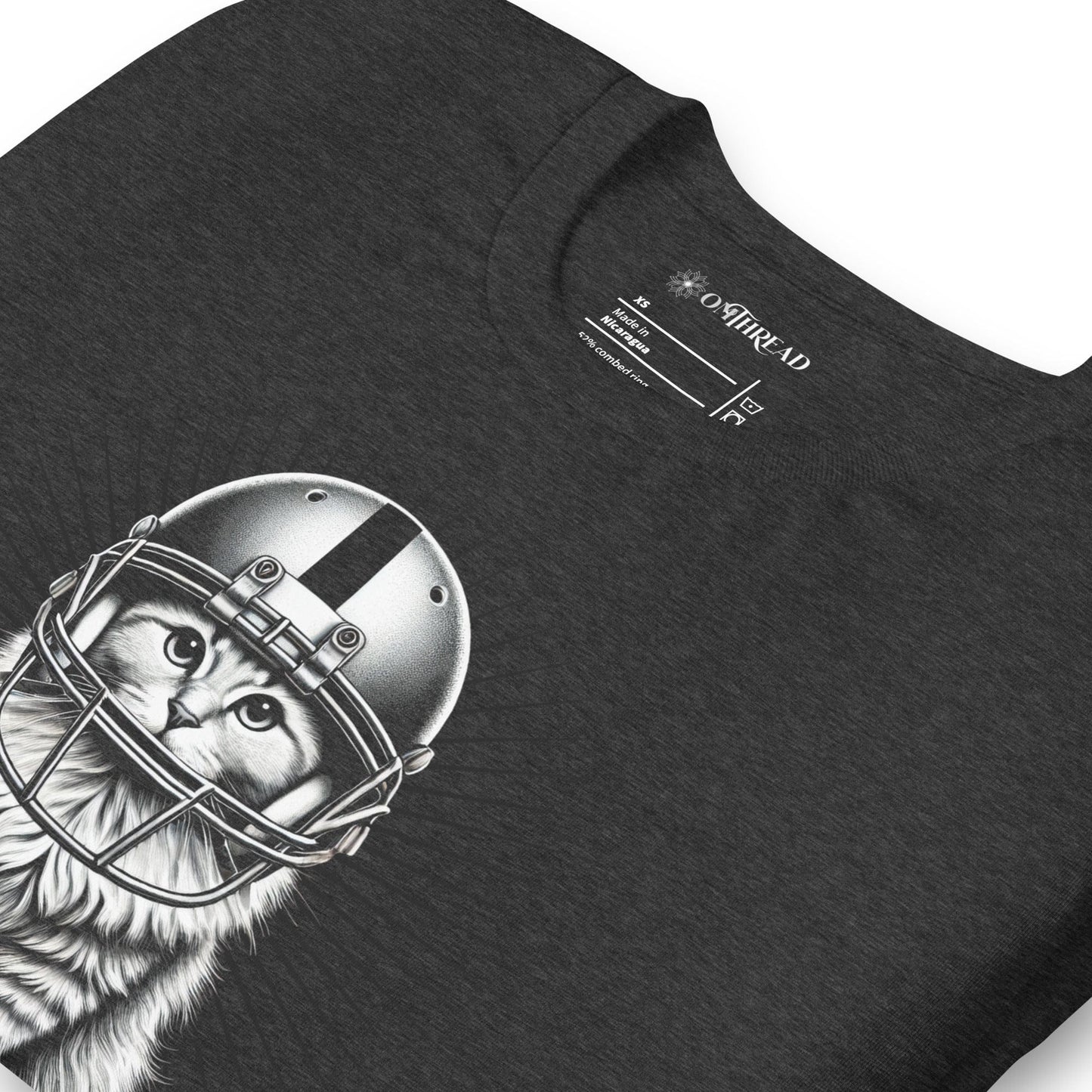 OMTHREAD Wildcat Formation Cat T-Shirt | Funny Football Cat Graphic Tee