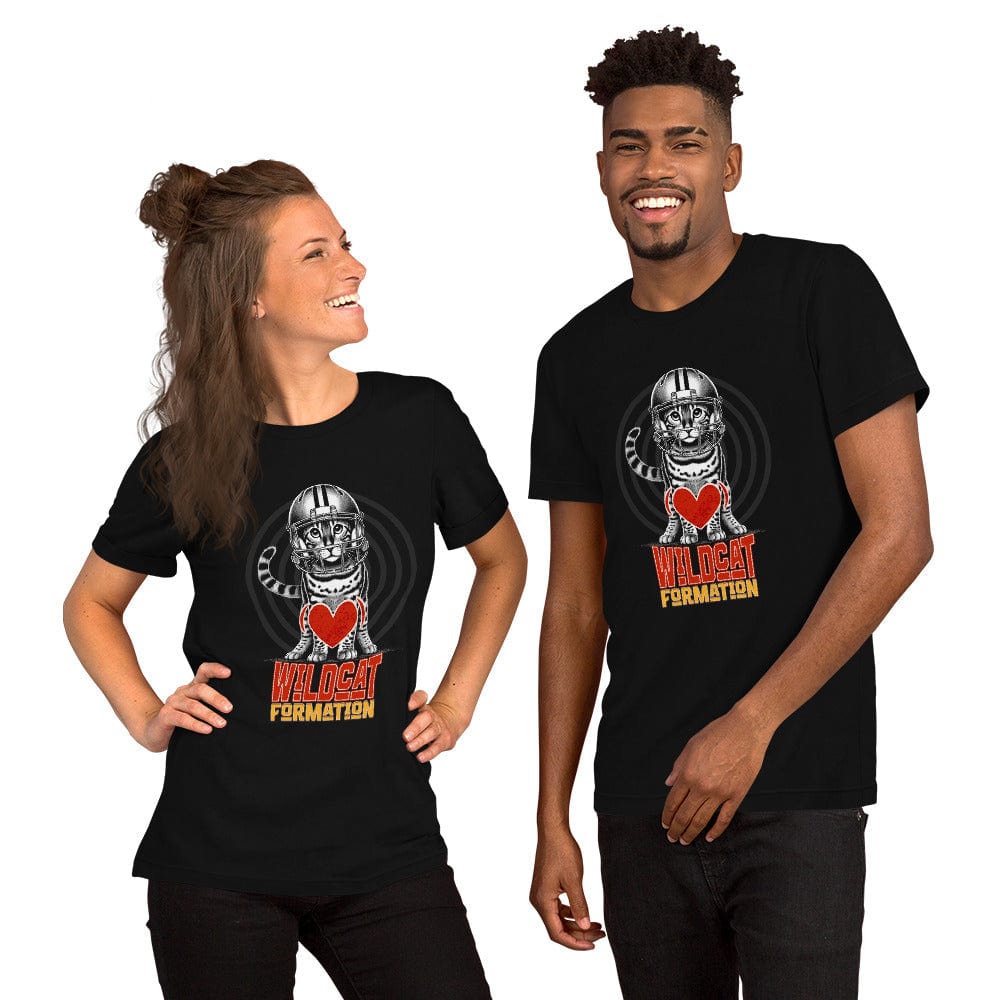 OMTHREAD Wildcat Formation T-Shirt | Bengal Cat Football Graphic Tee