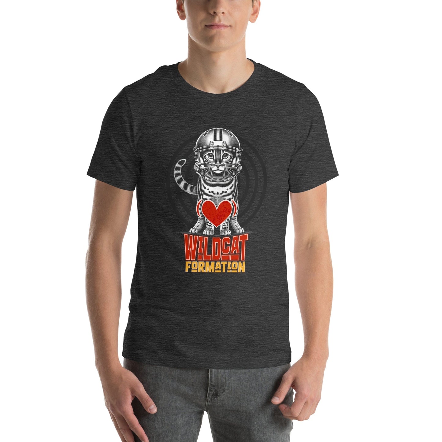 OMTHREAD Wildcat Formation T-Shirt | Bengal Cat Football Graphic Tee