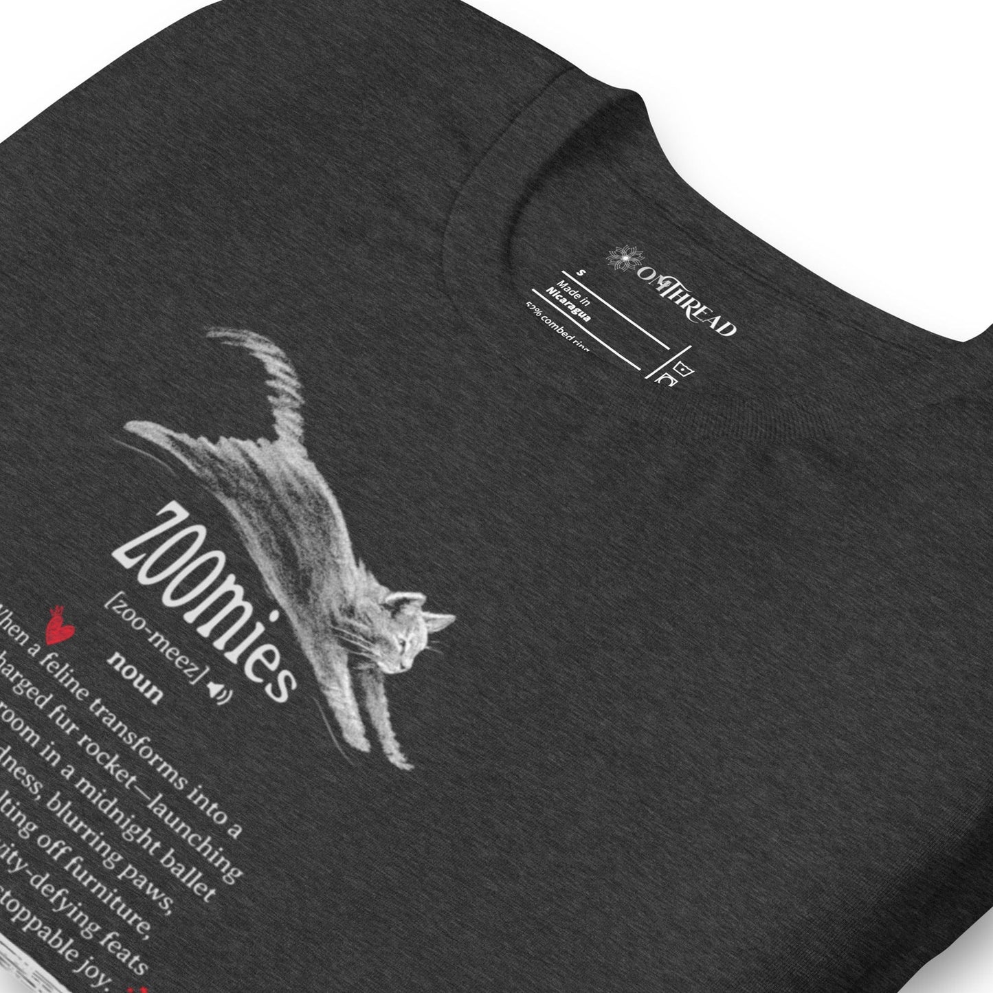 OMTHREAD Zoomies Definition Cat T-Shirt, Funny Zoomies Cat Shirt, Gift for Cat Lovers, Cute Cat Tee