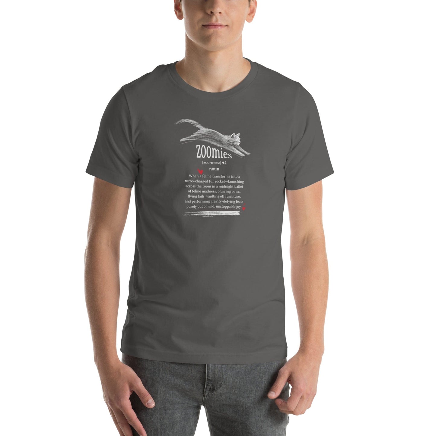 OMTHREAD Zoomies Definition Cat T-Shirt, Funny Zoomies Cat Shirt, Gift for Cat Lovers, Cute Cat Tee