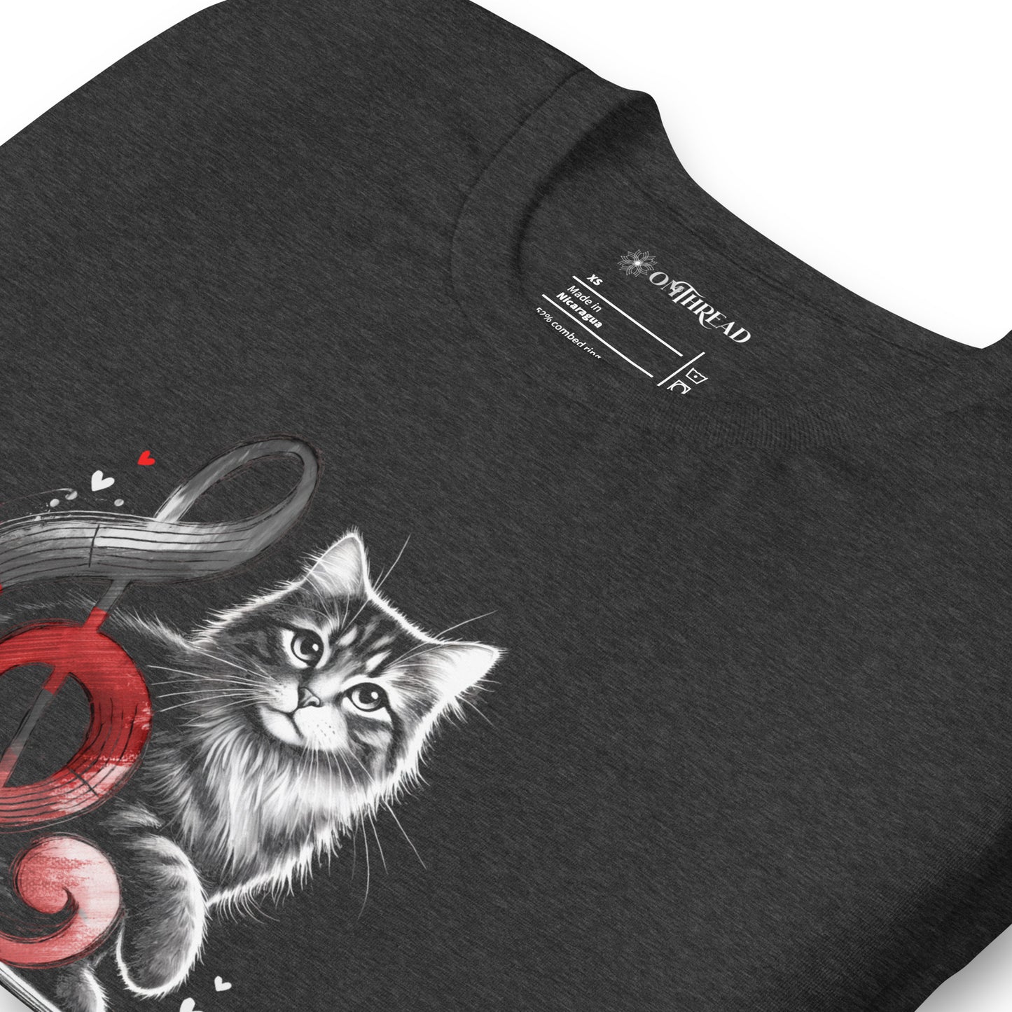 Me My Cat and Music T-Shirt | Cat Lover Musical Tee