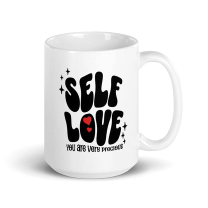 OMTHREAD 20 oz Self Care Self Love - White glossy mug