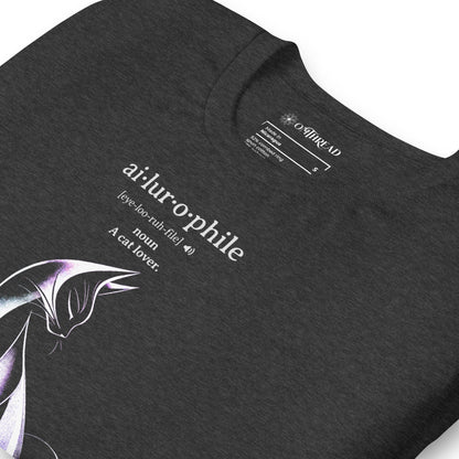 OMTHREAD Ailurophile Definition T-Shirt Minimalist Cat Lover Gift