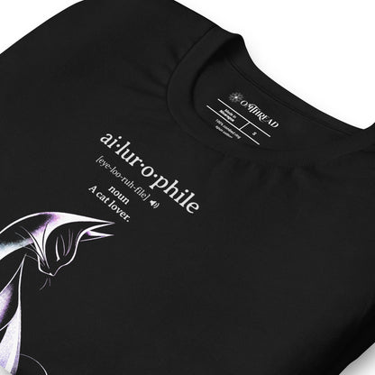 OMTHREAD Ailurophile Definition T-Shirt Minimalist Cat Lover Gift