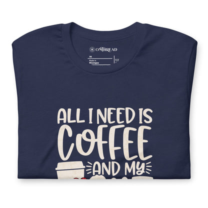 OMTHREAD All I Need is Coffee and My Cat T-Shirt | Funny Cat Lover Tee