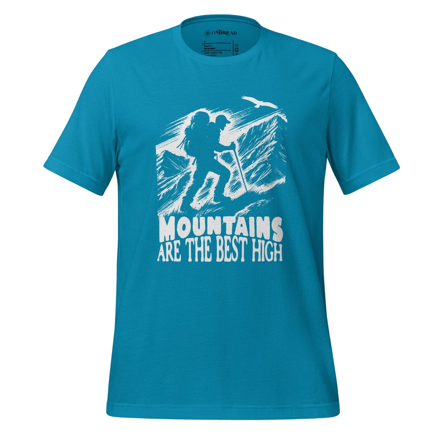 OMTHREAD Aqua / S Mountains Are The Best High Adventure Tee