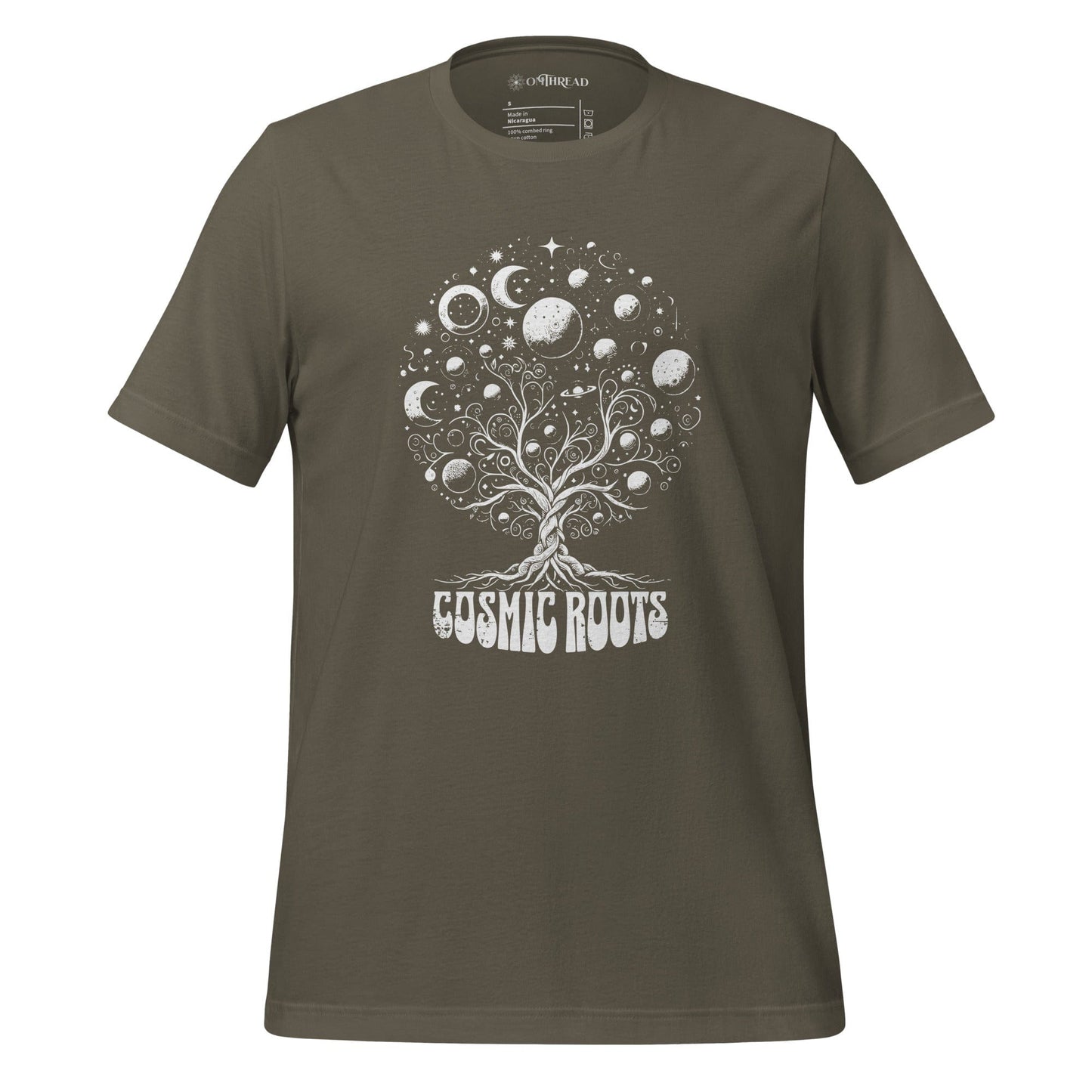 OMTHREAD Army / S Cosmic Roots Yoga Tee