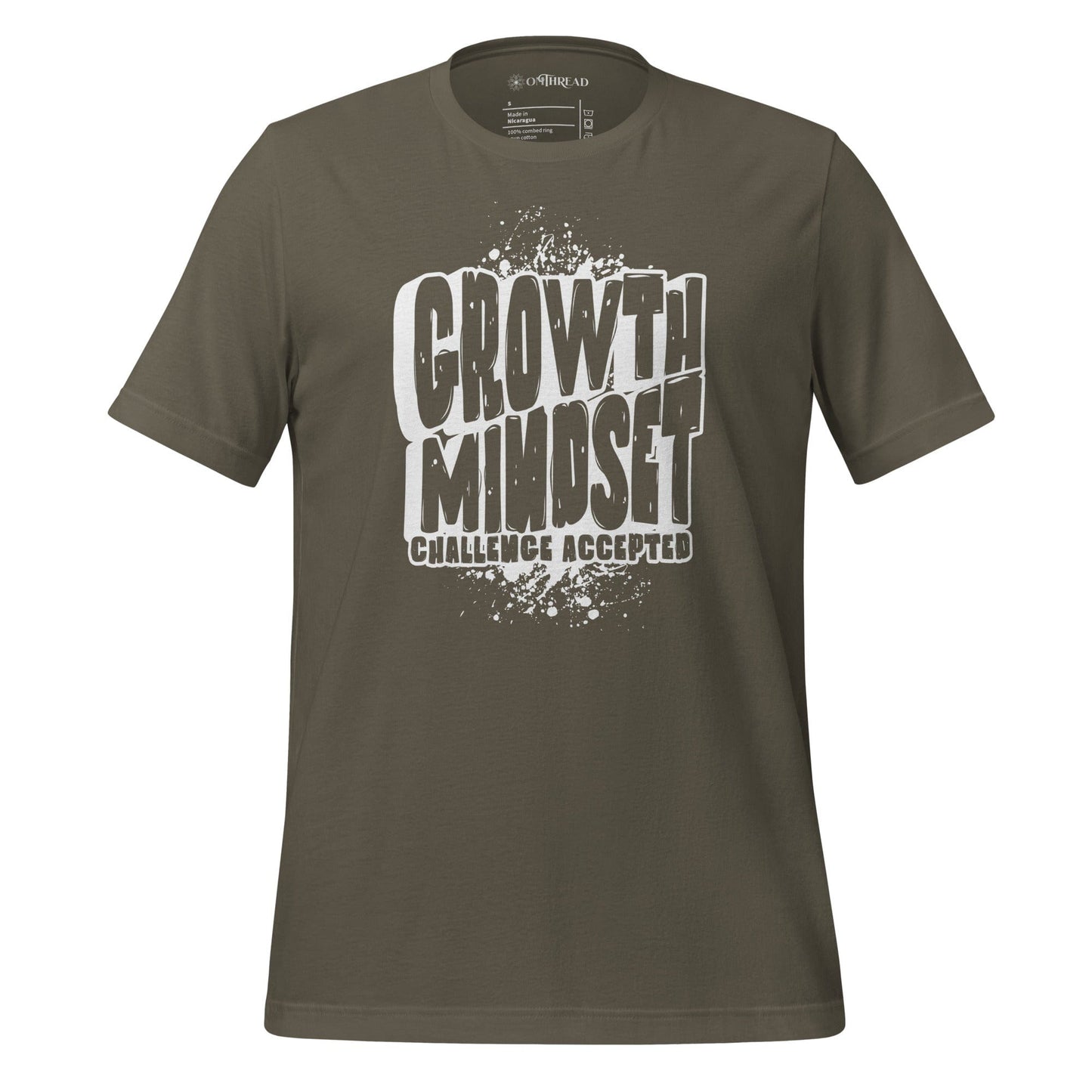 OMTHREAD Army / S Growth Mindset, Challenge Accepted Tee