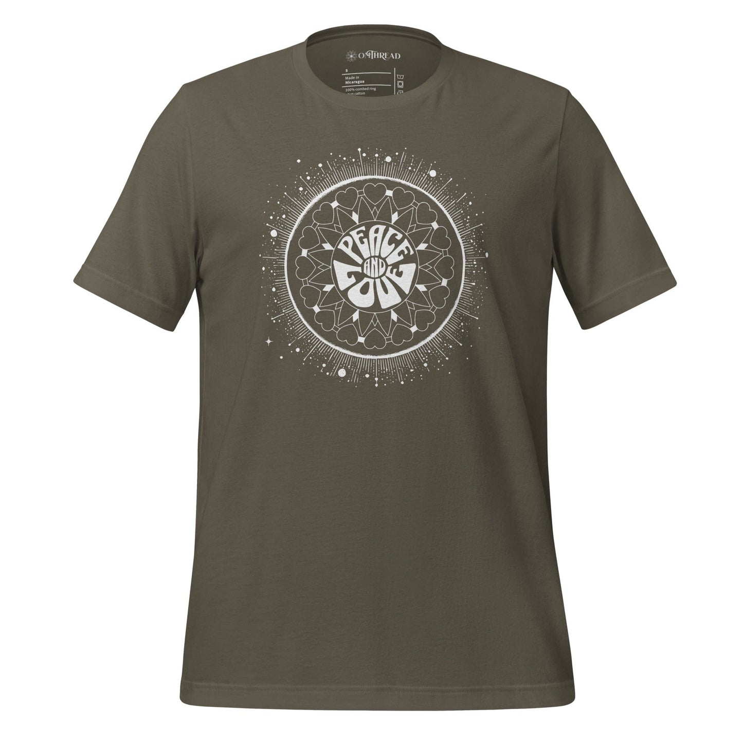 OMTHREAD Army / S Heart Mandala Peace and Love Tee