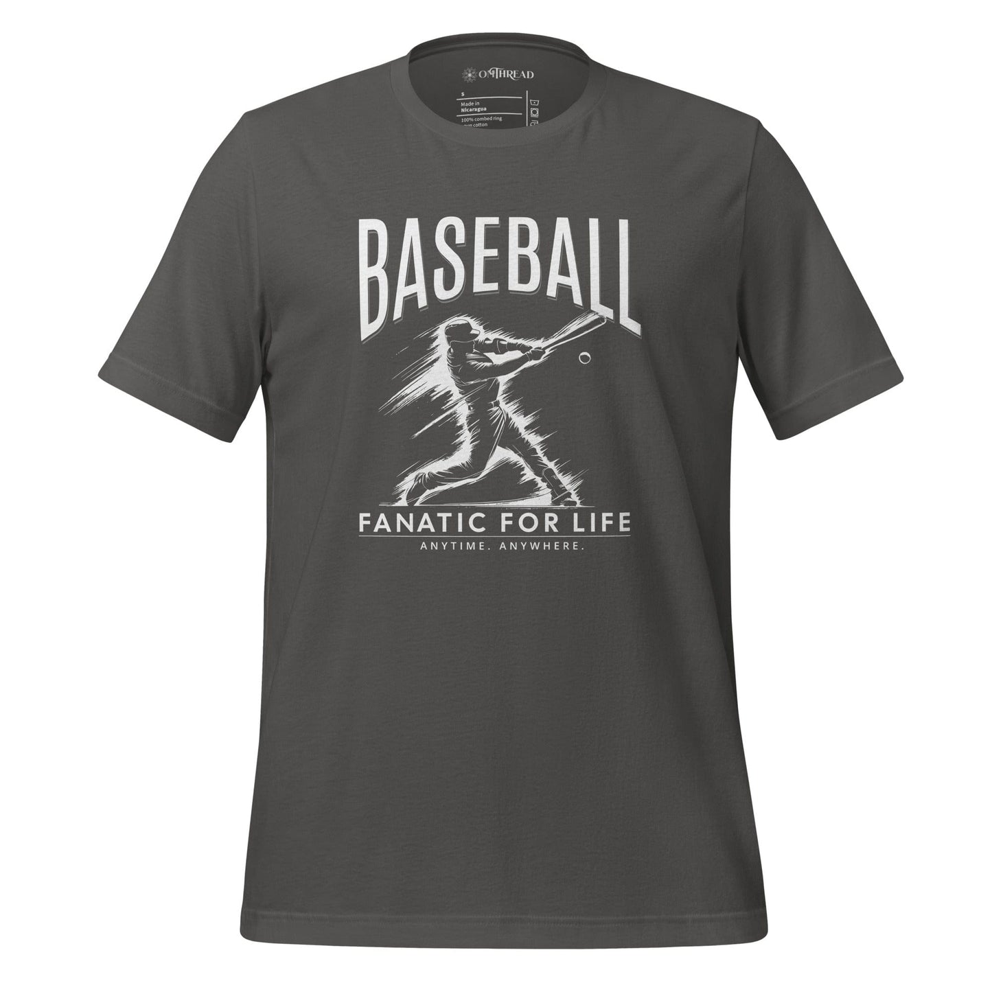 OMTHREAD Asphalt / S Baseball Fanatic for Life Nostalgic Tee