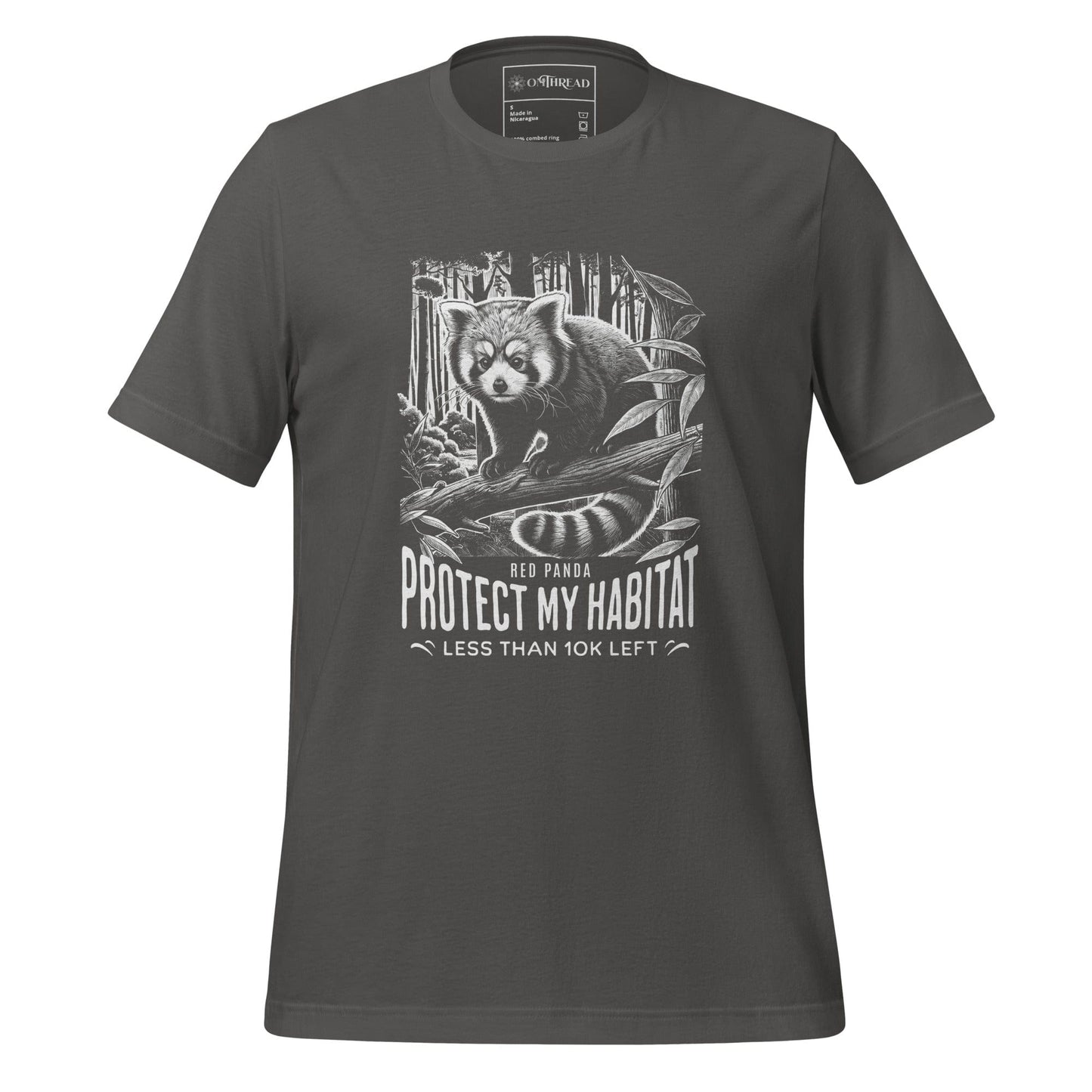 OMTHREAD Asphalt / S Red Panda Endangered Species Tee