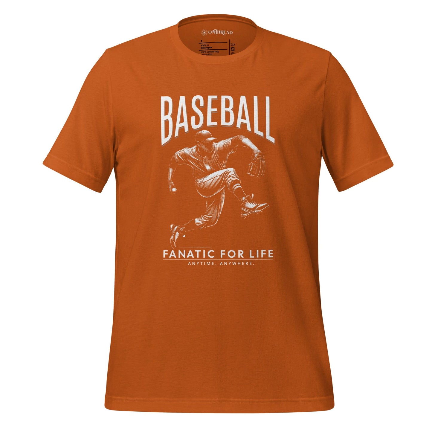 OMTHREAD Autumn / S Baseball Fanatic for Life Nostalgic Pitcher Tee