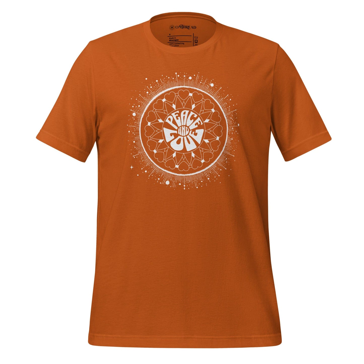 OMTHREAD Autumn / S Heart Mandala Peace and Love Tee