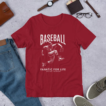 OMTHREAD Baseball Fanatic for Life Nostalgic Pitcher Tee