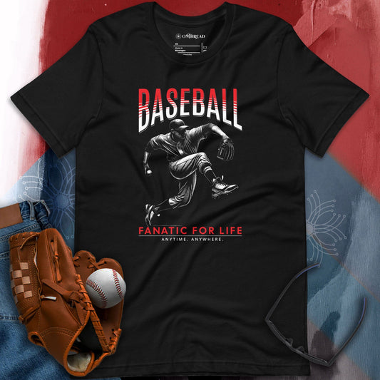 OMTHREAD Baseball Fanatic for Life Pitcher Tee