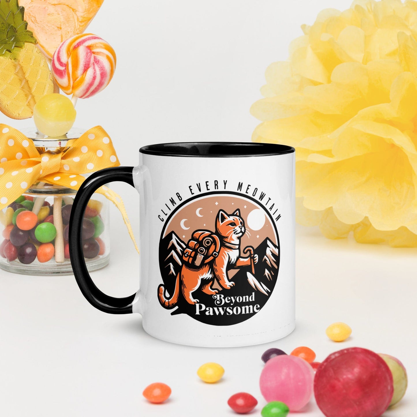 OMTHREAD Beyond Pawsome Adventure Kitty - Mug with Color Inside