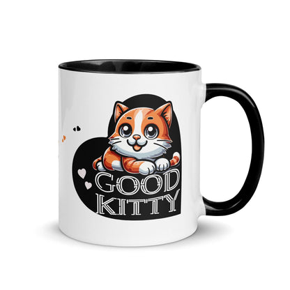 OMTHREAD Black / 11 oz Good Kitty Celebrating the Charm of Orange Tabbies - Mug with Color Inside