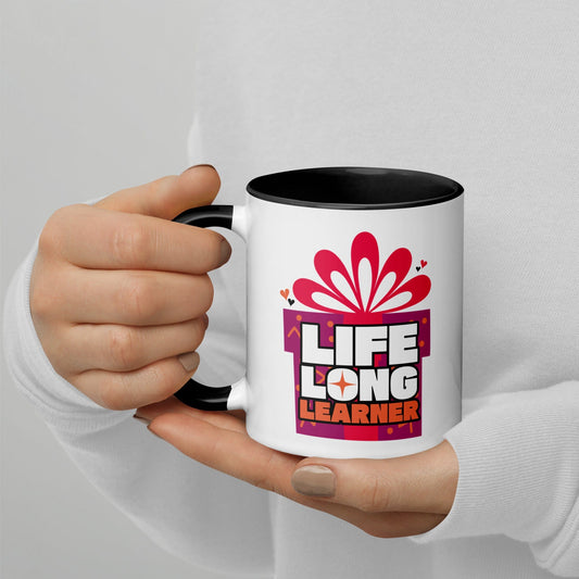 OMTHREAD Black / 11 oz Life Long Learner - Mug with Color Inside