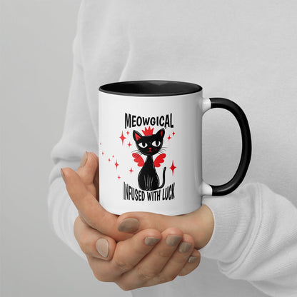 OMTHREAD Black / 11 oz Meowgical Cat Infused with Magic - Mug with Color Inside