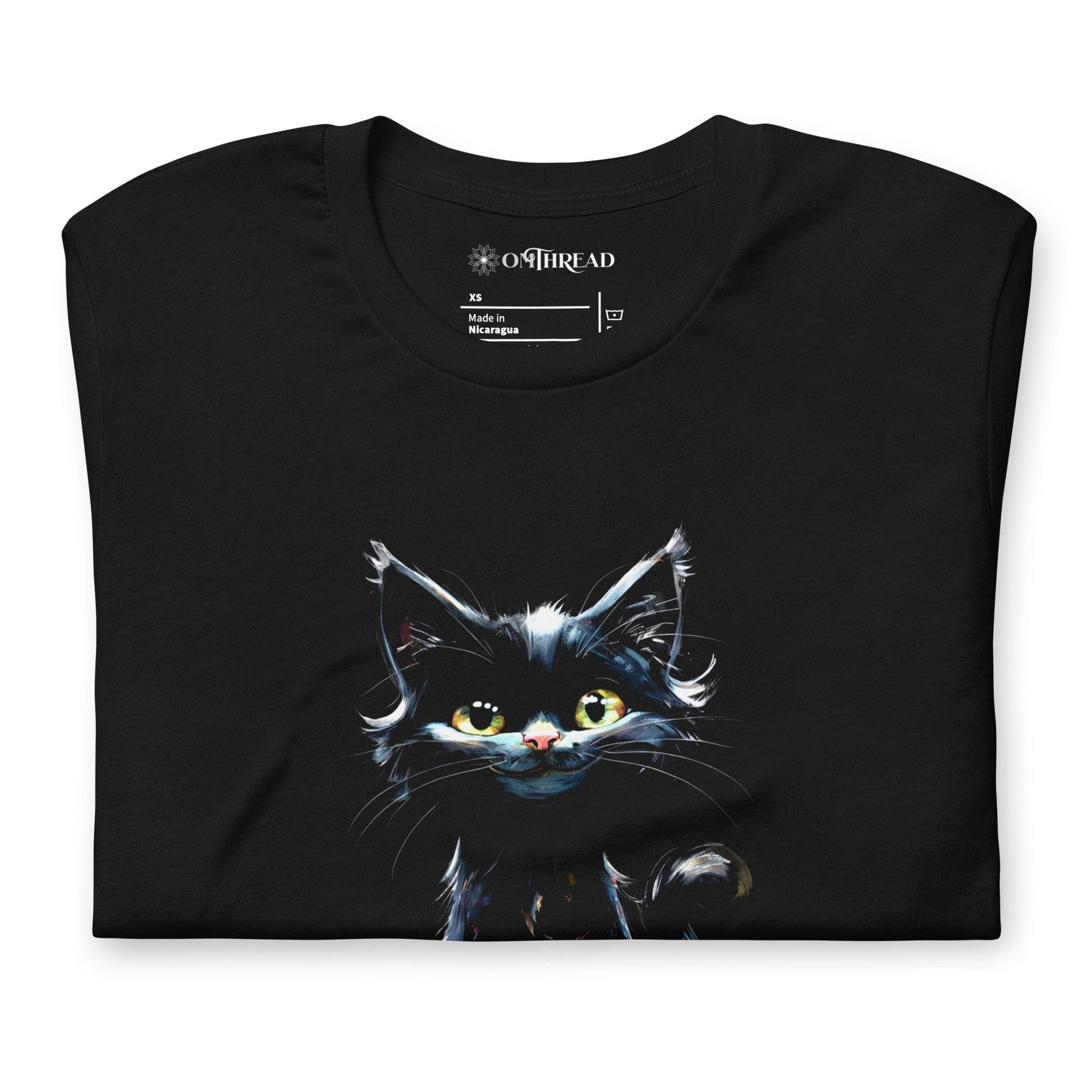 OMTHREAD Black Cat 'I'm Bad Luck and Trouble' Tee | Chemistry Periodic Table Shirt