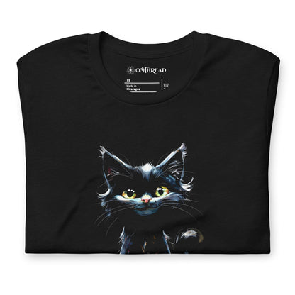 OMTHREAD Black Cat 'I'm Bad Luck and Trouble' Tee | Chemistry Periodic Table Shirt