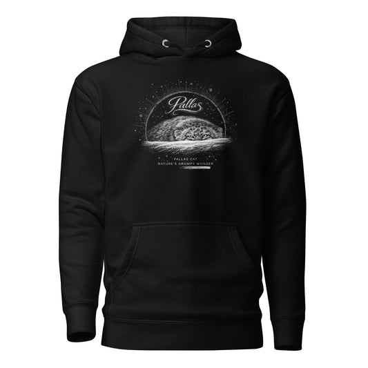OMTHREAD Black / S Pallas Cat Hoodie Nature’s Grumpy Wonder Graphic for Cat Lovers