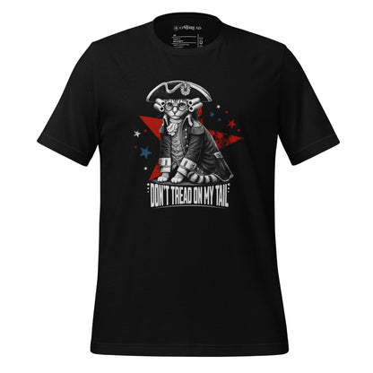 OMTHREAD Black / XS Dont Tread on My Tail Patriot Cat Graphic Shirt