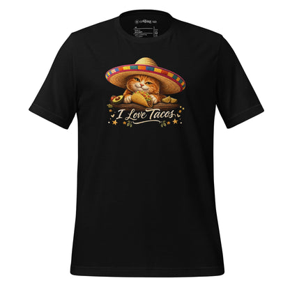 OMTHREAD Black / XS Funny Taco Cat Shirt Orange Cat Taco Lover T-Shirt