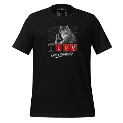 OMTHREAD Black / XS I LUV Cats and Chemistry Shirt Periodic Table Graphic