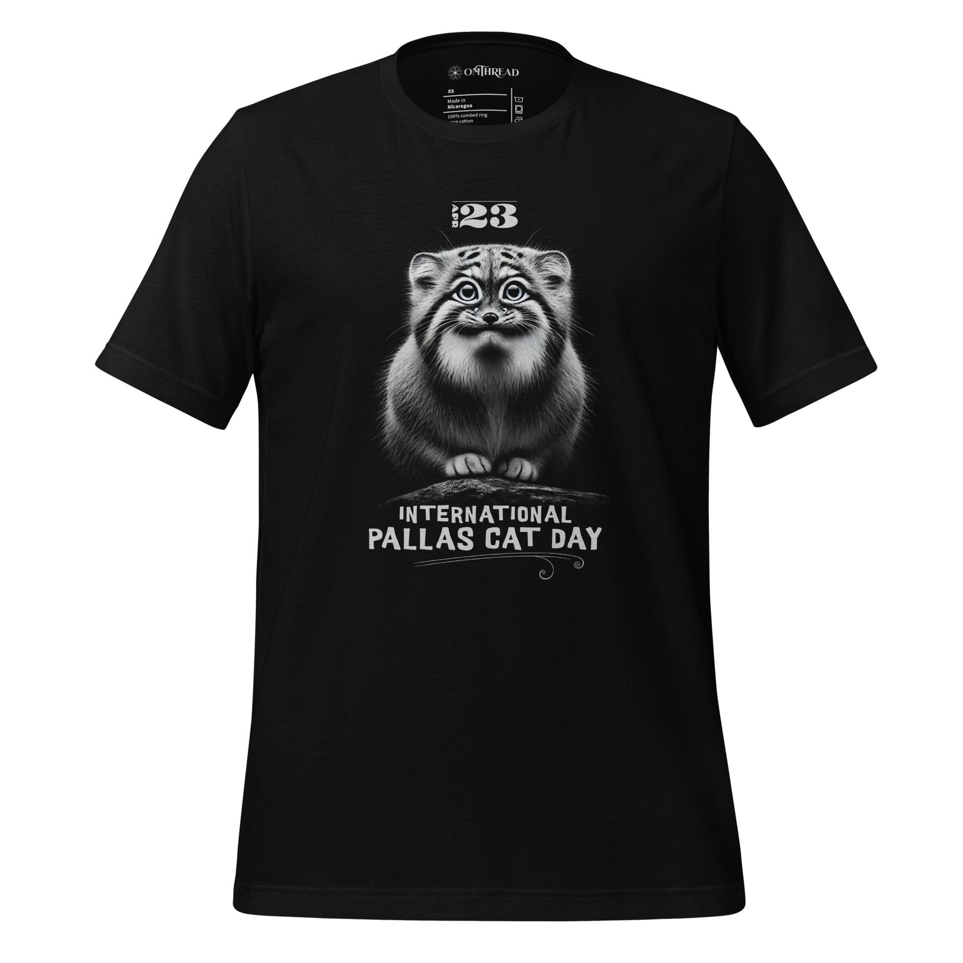 OMTHREAD Black / XS International Pallas Cat Day, Apr 23: Celebrate & Protect Tee