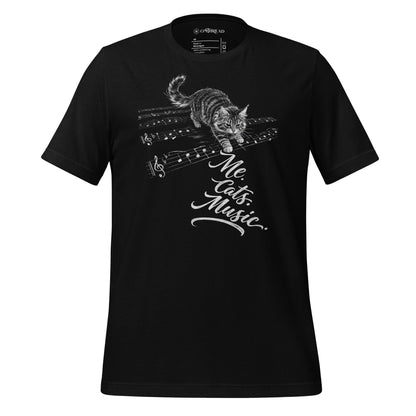 OMTHREAD Black / XS Me Cats Music Shirt Cat Lover Music Lover Graphic Tee