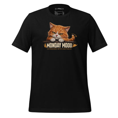 OMTHREAD Black / XS Monday Mood Grumpy Orange Cat Shirt Proceed With Caution