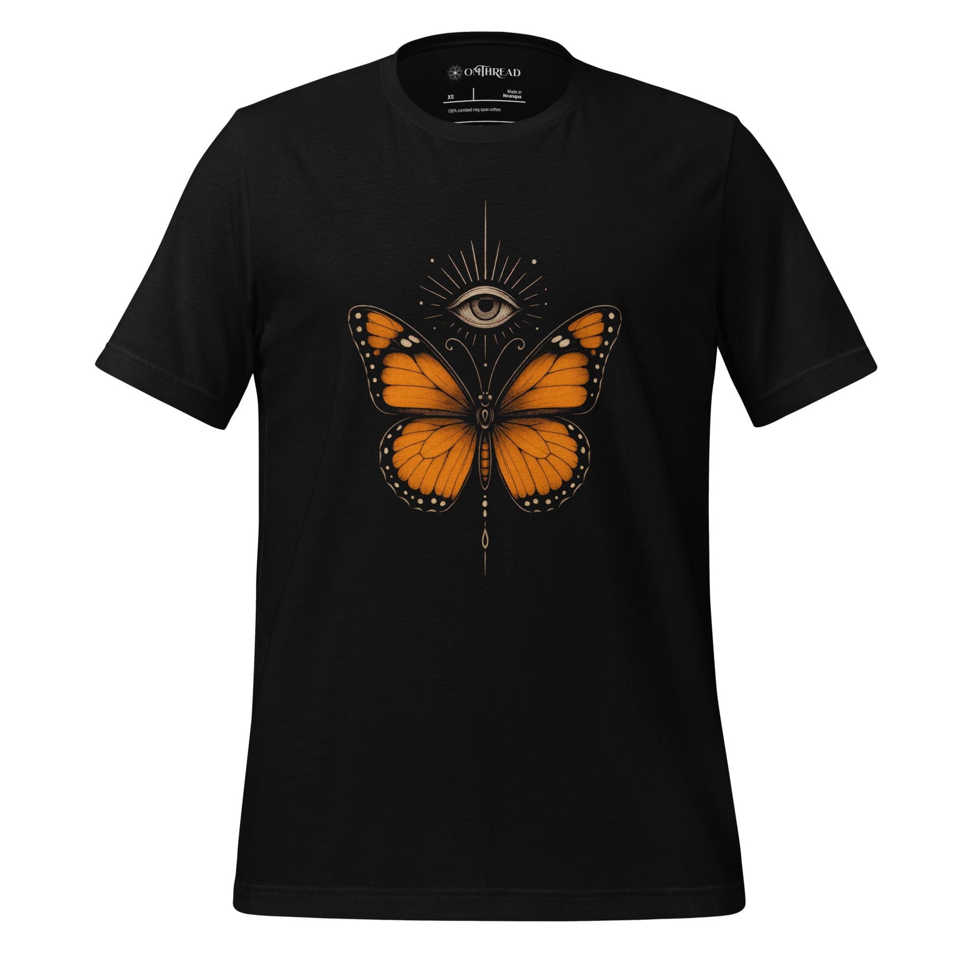 OMTHREAD Black / XS Mystical Monarch Butterfly Shirt with All Seeing Eye by OMThread