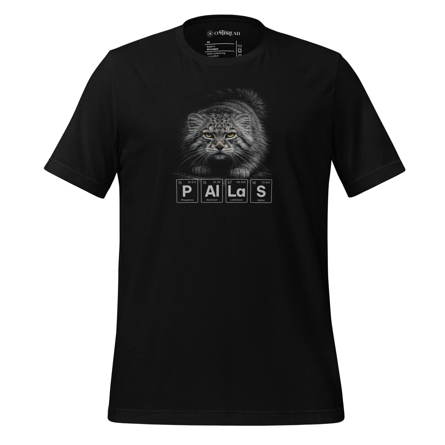 OMTHREAD Black / XS Pallas Cat Graphic Tee Periodic Table Style Manul