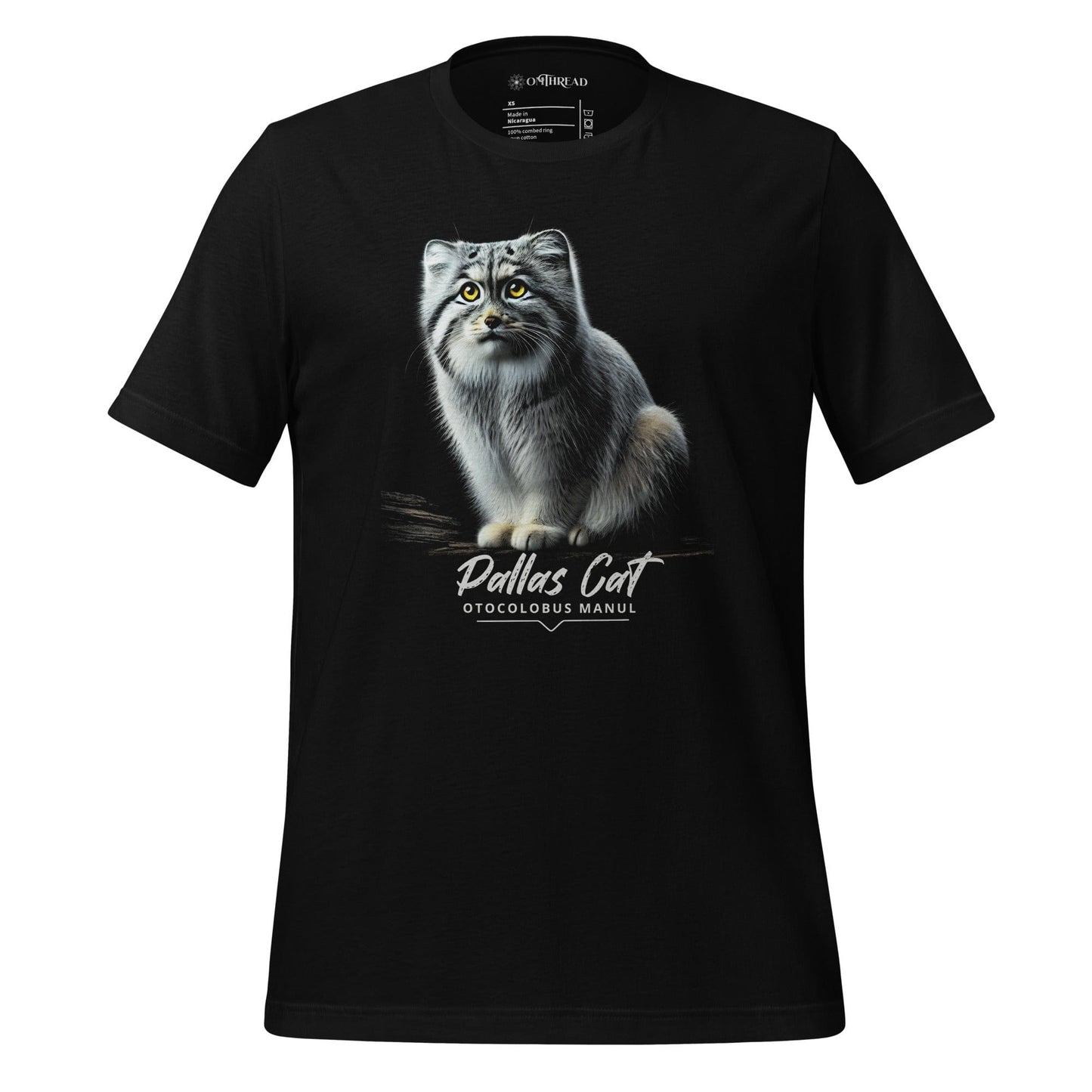 OMTHREAD Black / XS Pallas Cat, Otocolobus Manul Conservation Tee