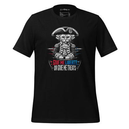 OMTHREAD Black / XS Patriotic Cat Liberty Treats July 4 Graphic Tee