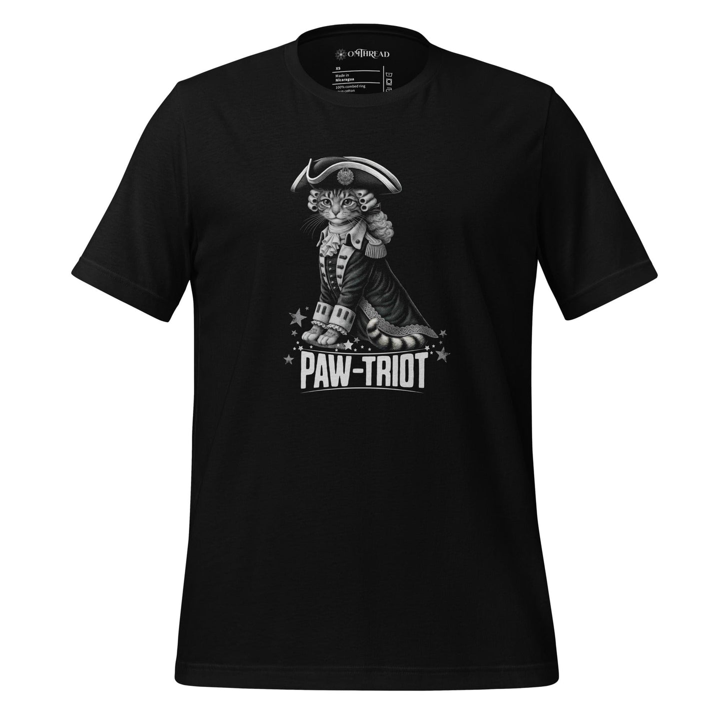 OMTHREAD Black / XS Paw Triot Patriot Cat Graphic Shirt July 4th Tee