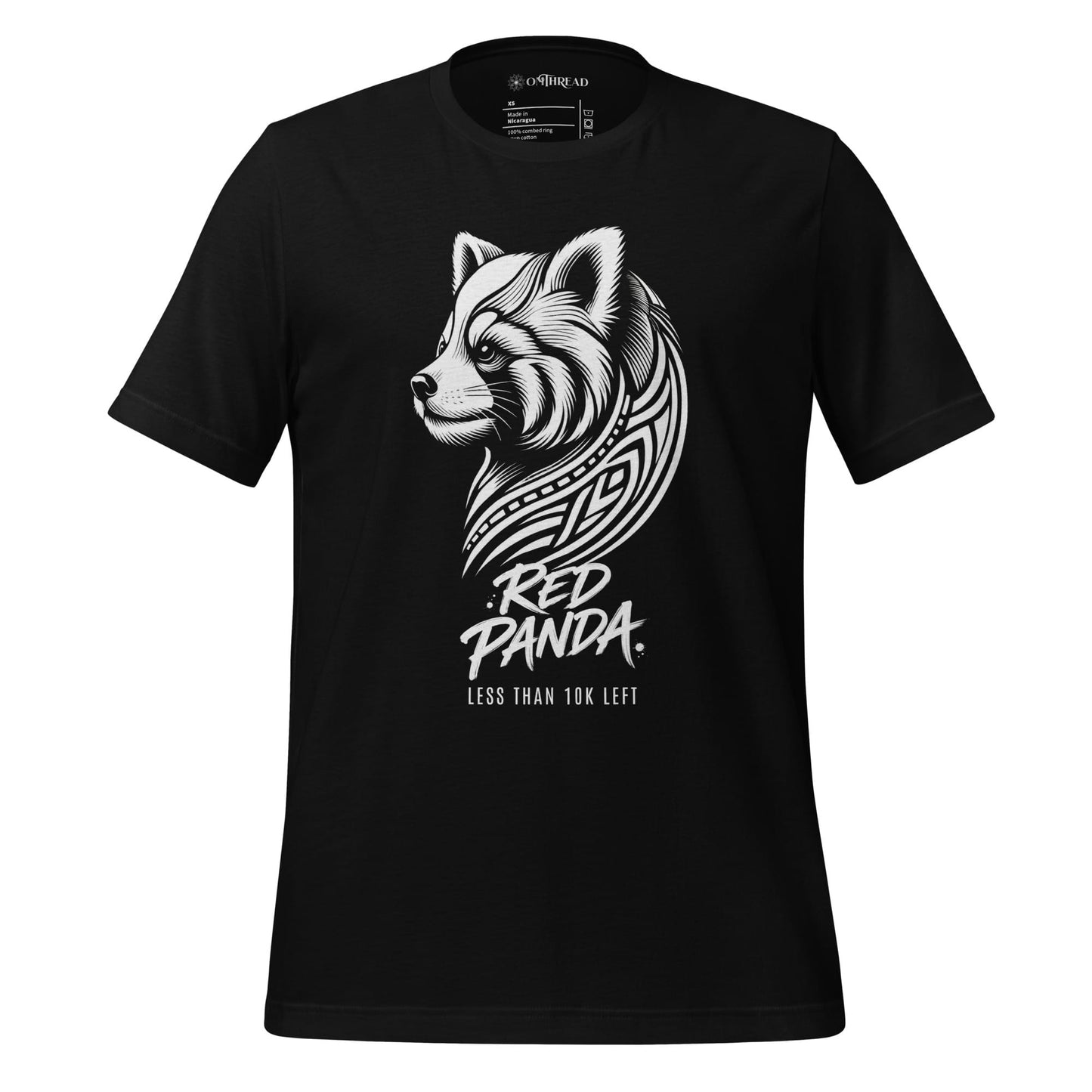 OMTHREAD Black / XS Red Panda, Less Than 10K Left Tee