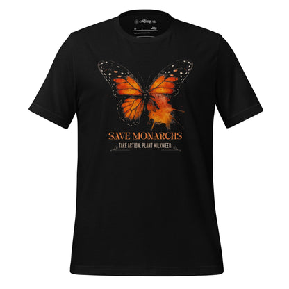 OMTHREAD Black / XS Save Monarchs Butterfly Shirt Plant Milkweed Conservation Tee by OMThread