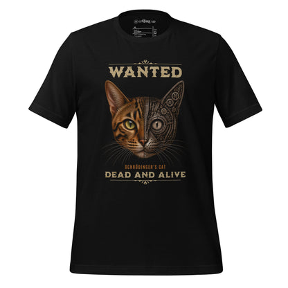 OMTHREAD Black / XS Schrodinger Bengal Cat Shirt Quantum Physics Science Tee