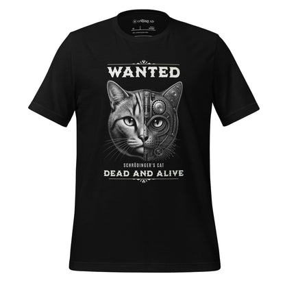 OMTHREAD Black / XS Schrodinger Cat Quantum Retro Monochrome Wanted Shirt