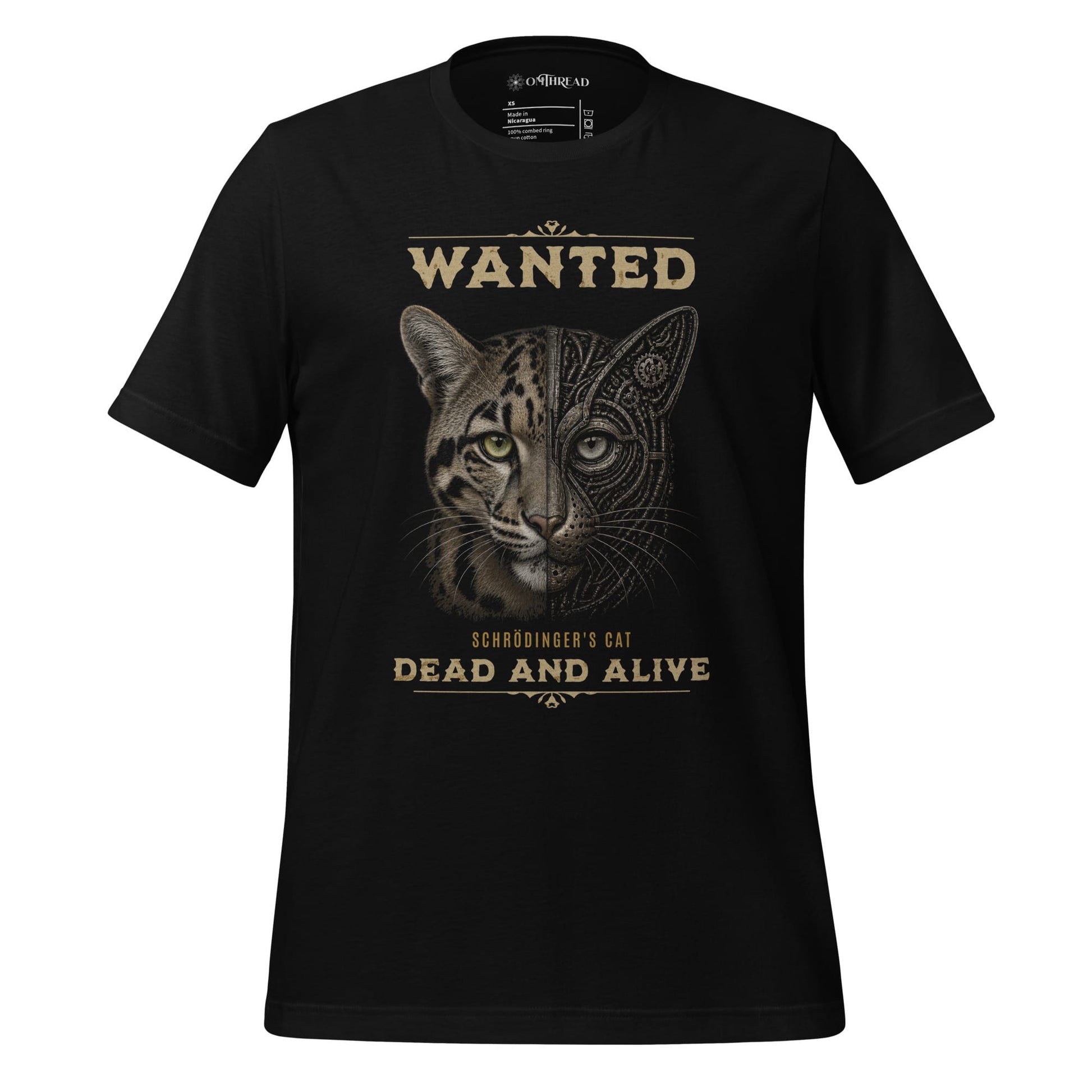 OMTHREAD Black / XS Schrodinger Clouded Leopard Shirt Wildlife Science Tee