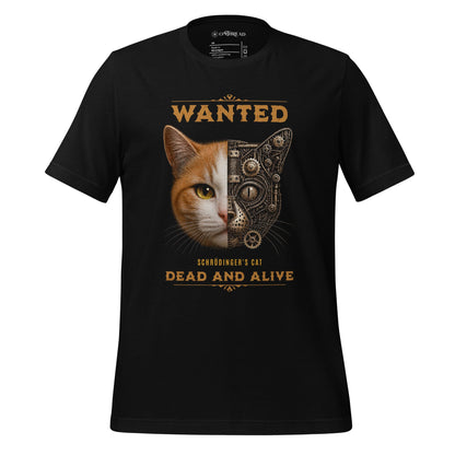 OMTHREAD Black / XS Schrodinger Orange White Cat Shirt Science Physics Tee