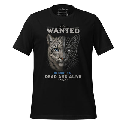 OMTHREAD Black / XS Schrodinger Snow Leopard Cat Shirt Wildlife Science Tee
