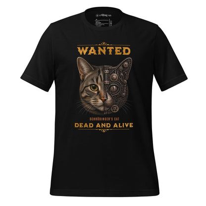 OMTHREAD Black / XS Schrodinger Tabby Cat Shirt Wanted Science Graphic Tee