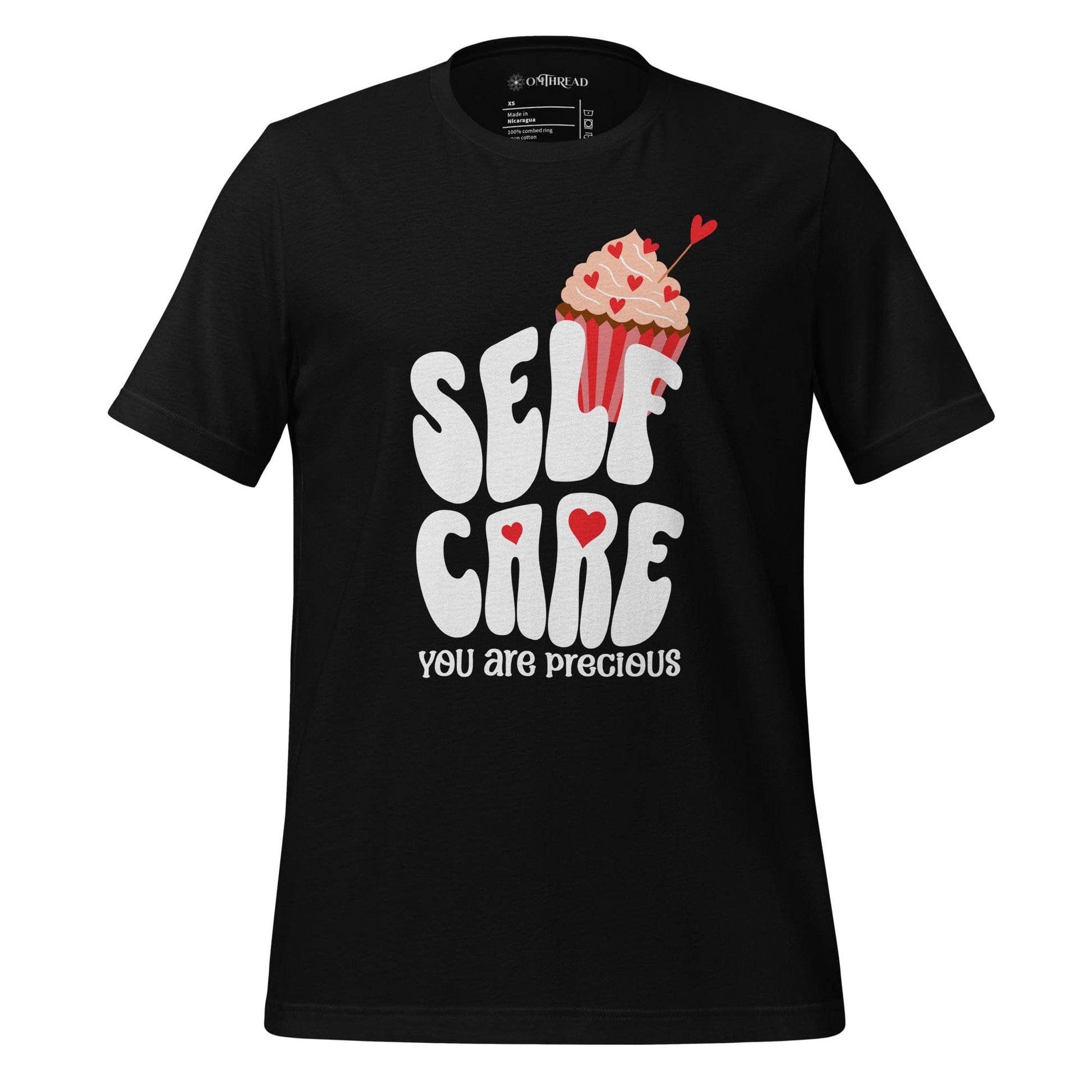 OMTHREAD Black / XS Self Care, You are Precious Motivational Tee